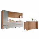 Ver imagem 2 de Cozinha Completa Rainha Gourmet 12 Portas 12 Gavetas com Ilha Ripado 100% Mdf Nature/verde - Nesher