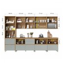 Ver imagem 3 de Cozinha Completa Rainha Gourmet 12 Portas 12 Gavetas com Ilha Ripado 100% Mdf Nature/verde - Nesher