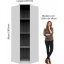 Ver imagem 4 de Módulo de Canto Oblíquo 1 Porta 4 Prateleiras com Espelho Elegance 