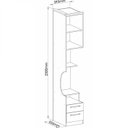 Ver imagem 5 de Módulo Mesa de Cabeceira 1 Porta 2 Gavetas Elegance 
