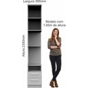 Ver imagem 4 de Módulo Mesa de Cabeceira 1 Porta 2 Gavetas Elegance 