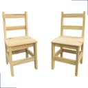 Ver imagem 3 de Conjunto Mesa Infantil De Madeira Resistente com 2 Cadeiras De Madeira