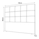 Ver imagem 2 de Cabeceira Estofada Box Casal Fiorella 140cm Corino Branco