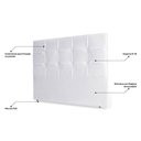 Ver imagem 3 de Cabeceira Estofada Box Casal Fiorella 140cm Corino Branco