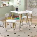 Ver imagem 1 de Conjunto Mesa Infantil Orgânica 60cm com 2 Cadeiras Branco - Rede Móveis