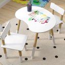 Ver imagem 2 de Conjunto Mesa Infantil Orgânica 60cm com 2 Cadeiras Branco - Rede Móveis