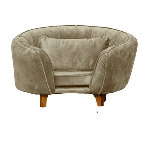 Caminha Pet Poltrona Baby Lady Tecido Veludo Divini Decor:capuccino