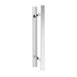 Puxador para Portas Grego Metal Inox Alto Brilho 40cm Eros - 2