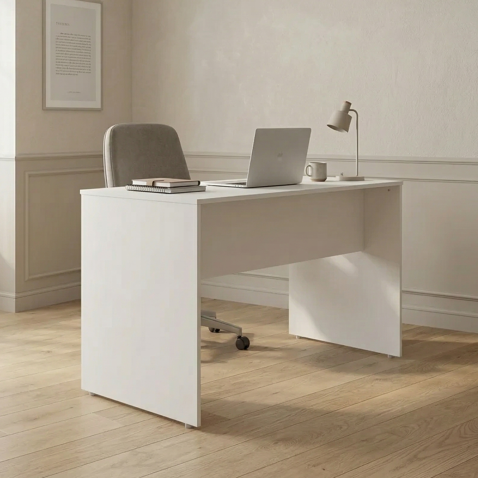 Escrivaninha Mesa de Escritório 120x60cm Studio Branco | MadeiraMadeira
