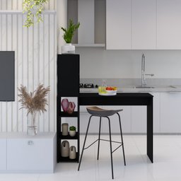 Bancada Gourmet Adelaide Preto - 1