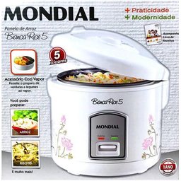 Panela de Arroz Mondial Bianca Rice 4 -5 Xícaras 400w Npe-05 - 2