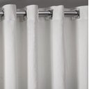 Ver imagem 2 de Cortina Para Sala e Quarto Madras 4,00x2,80 Ilhos Cromado.:Branco