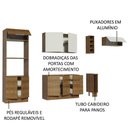 Ver imagem 4 de Armário de Cozinha Completa 290cm Rustic/Rustic/Branco Stella Madesa 02