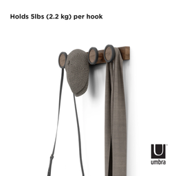 Cabideiro 4 Ganchos Rail Expresso / Preto - Umbra - 7