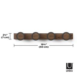 Cabideiro 4 Ganchos Rail Expresso / Preto - Umbra - 4