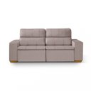 Ver imagem 2 de Sofá Alabama 3 Lugares Retrátil Reclinável 1,95m Mola Bonnel em Veludo Yescasa