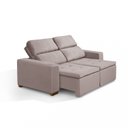 Ver imagem 6 de Sofá Alabama 3 Lugares Retrátil Reclinável 1,95m Mola Bonnel em Veludo Yescasa