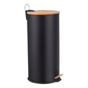 Ver imagem 2 de Lixeira com Pedal e Tampa Bambu 20 Litros P/ Banheiro