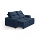 Ver imagem 6 de Sofá Alabama 3 Lugares Retrátil Reclinável 1,95M Mola Bonnel em Veludo Yescasa