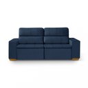 Ver imagem 2 de Sofá Alabama 3 Lugares Retrátil Reclinável 1,95M Mola Bonnel em Veludo Yescasa