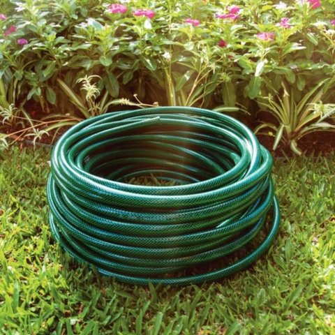 Mangueira para Jardim Flex Tramontina Verde Pvc 10m Esguicho e Engate Rosqueado Irrigação