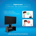 Ver imagem 4 de Base Suporte para Monitor Apoio de Mesa Madeira Preto