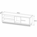Ver imagem 2 de Rack para TV 1,80m com Detalhe Ripado, Nicho e Porta Ra2002 Tecno Móbili Natural/Off White