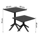 Ver imagem 4 de Mesa de Jardim Quadrada 60cm Simpla 2 em 1 de Plástico