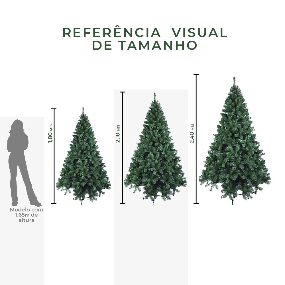 Árvore De Natal Alpina Pinheiro Decorado Luxo 330 Galhos 1,50m - Magizi