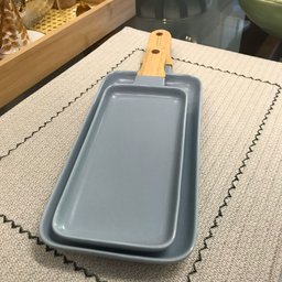 Petisqueira Em Cerâmica Com Alça MDF Matt Blue - Unidade Média - 1
