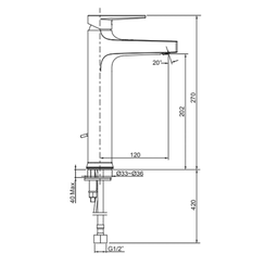 Misturador Monocomando Taut Kohler para Lavatório Bica Alta Black Matte 74026br-b4nd-bl - 5
