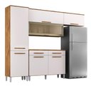 Ver imagem 5 de Armário Cozinha Girassol 7 Portas 2gav Pés Reguláveis Castanho/off White