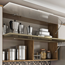 Ver imagem 6 de Armário Cozinha Girassol 7 Portas 2gav Pés Reguláveis Castanho/off White