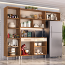 Ver imagem 3 de Armário Cozinha Girassol 7 Portas 2gav Pés Reguláveis Castanho/off White