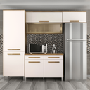Ver imagem 4 de Armário Cozinha Girassol 7 Portas 2gav Pés Reguláveis Castanho/off White