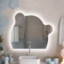 Ver imagem 4 de Espelho Led 3 Cores Infantil Dual Touch C/ Desembaçador Urso 110v