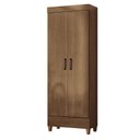 Ver imagem 5 de Guarda Roupa Solteiro 2 Portas de Correr Fit com Armário Multiuso Fit Jequetibá Aceitado- Santos And