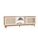 Ver imagem 3 de Rack Suellen 100% Mdf Tuboarte 2 Portas 1 Nicho e Pés Estilo Retrô