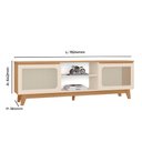 Ver imagem 2 de Rack Suellen 100% Mdf Tuboarte 2 Portas 1 Nicho e Pés Estilo Retrô