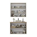 Ver imagem 7 de Conjunto de Banheiro 90cm x 145cm Nature Bege/Panna/Carvalho