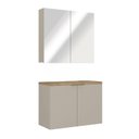 Ver imagem 2 de Conjunto de Banheiro 90cm x 145cm Nature Bege/Panna/Carvalho