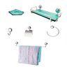 Kit Para Banheiro Topázio 4 'vidro Verde' (6 Peças) - 1