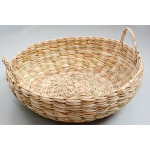 Bandeja Fruteira Fibra Natural Taboa Grande Rustico