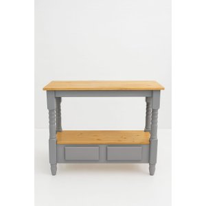 Aparador 2 Gavetas Pés Torneados - Cinza