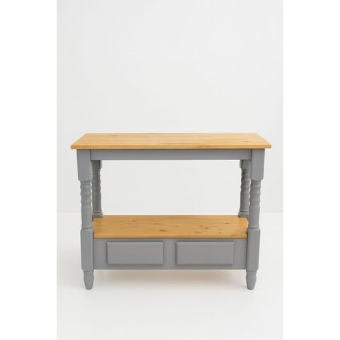 Aparador 2 Gavetas Pés Torneados - Cinza