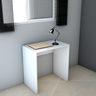 Mesa para estudo pequena 70x36cm - Branco Cor: Branco - 3