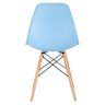 Mesa Redonda Eames 100cm Branco + 5 Cadeiras Azul Claro - 5
