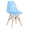 Mesa Redonda Eames 100cm Branco + 5 Cadeiras Azul Claro - 7