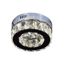 Ver imagem 1 de Plafon Redondo Prateado com Cristais 20cm Led 12w 2 em 1