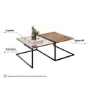 Ver imagem 4 de Mesa de Centro Decorativa Smart Estilo Industrial Demolição - Abmaza